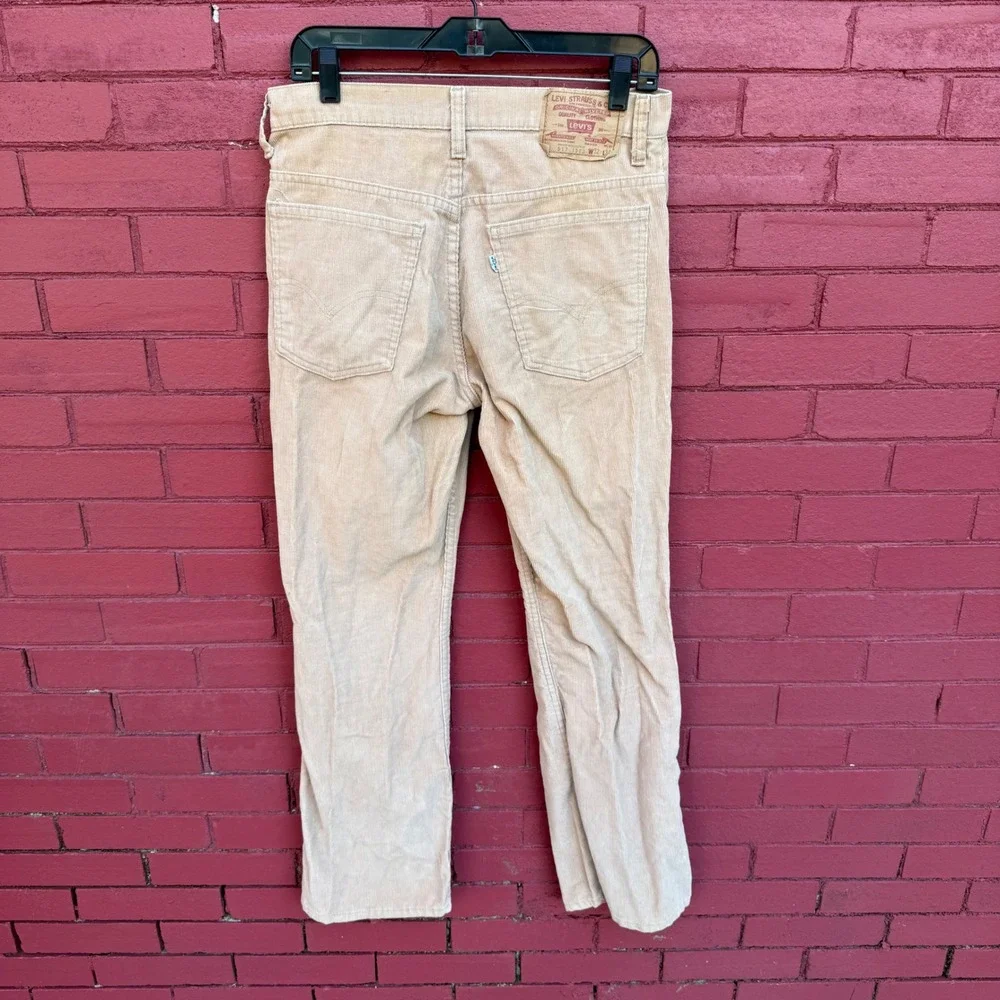 Vtg 70s Levi Strauss 517 Corduroy Pants Tan Mens Size W30‎ L30 Bootcut Retro